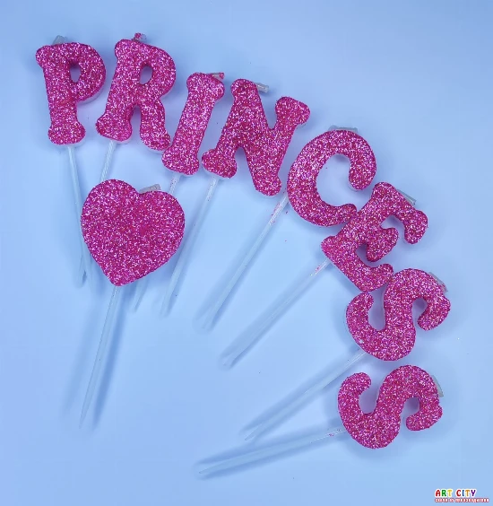 Свічки Princess рожеві