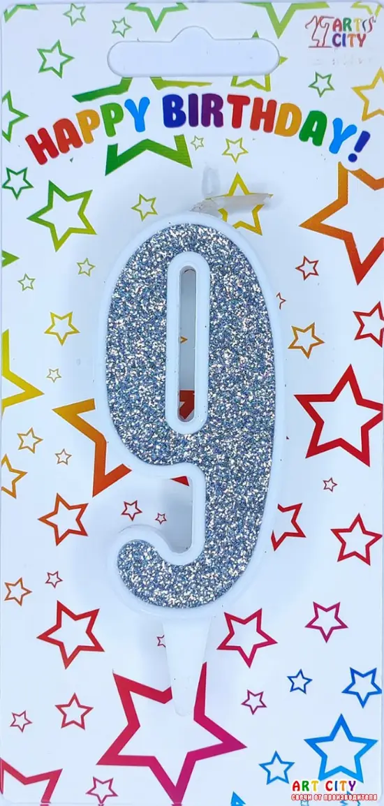 Свічка Біле Срібло 9